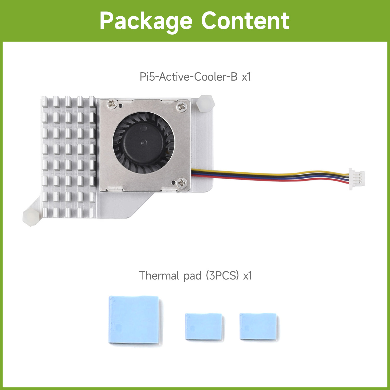 Heatsink - Waveshare Active Cooler (B) for Raspberry