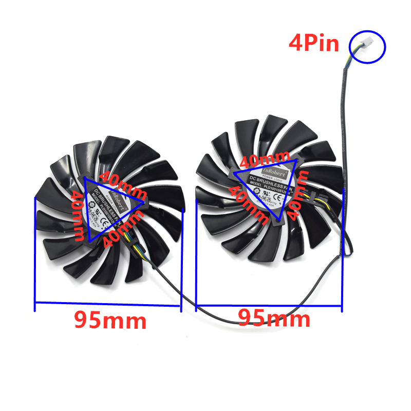 2Pcs 95mm PLD10010S12HH Video  - Cpu Cooler recension och pris