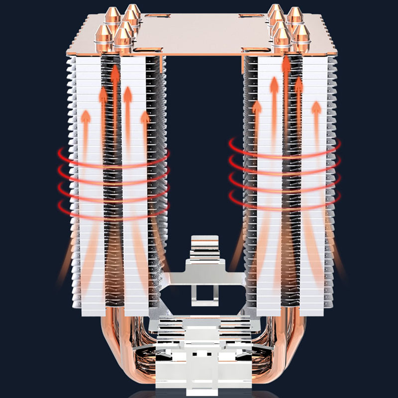 6 Heat Pipe CPU Cooler 4Pin PW - Cpu Heatsink recension och pris