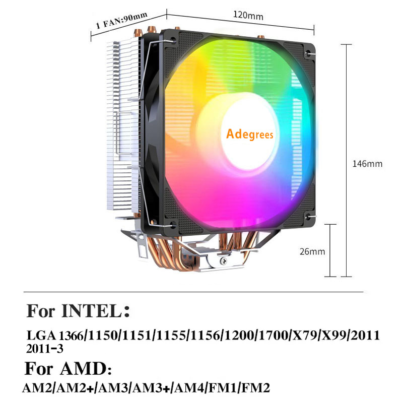 X99 Tower CPU Cooler 4 Heatpip - Cpu Cooler recension och pris
