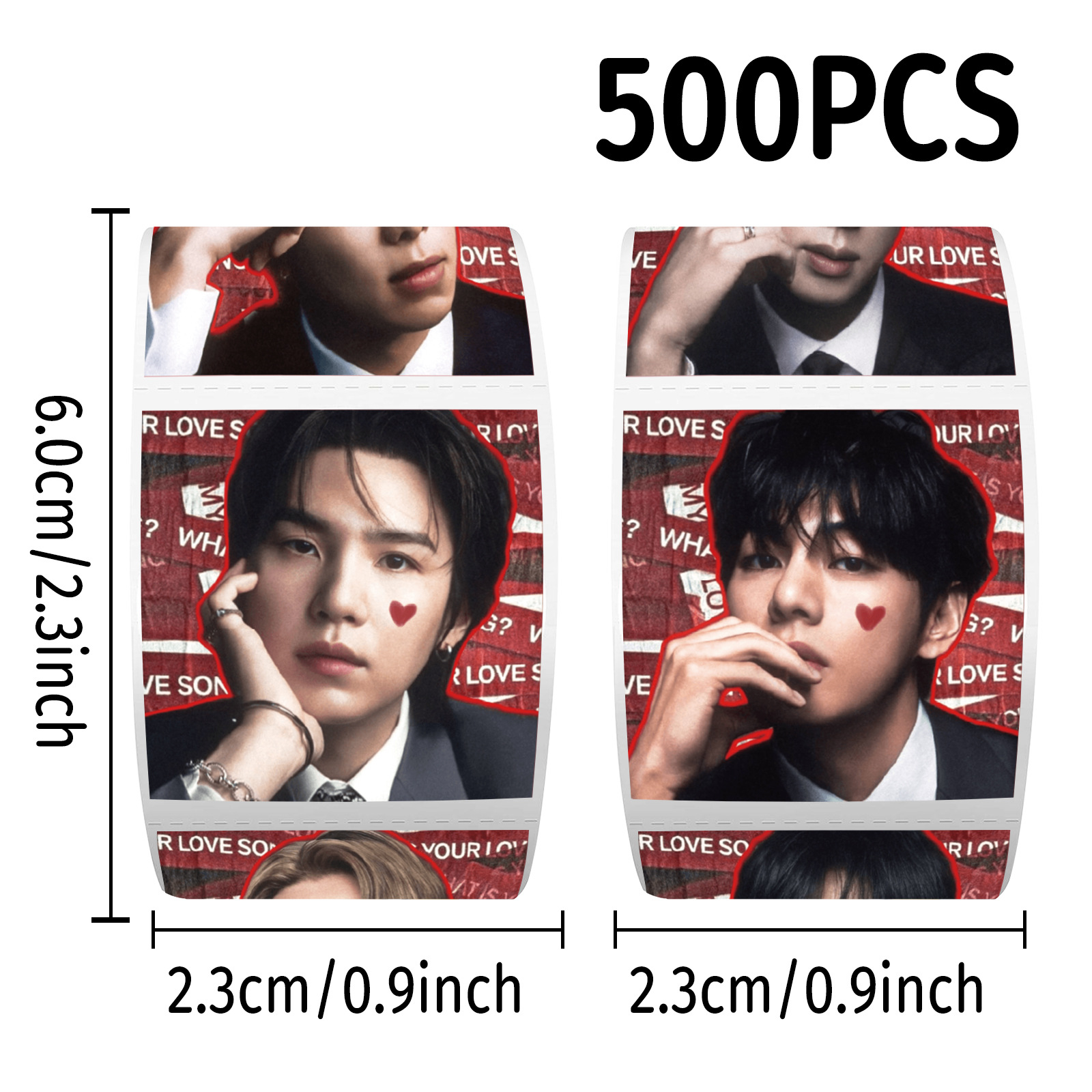 K-pop BTS Roll Stickers 500Pcs - Case Fan recension och pris